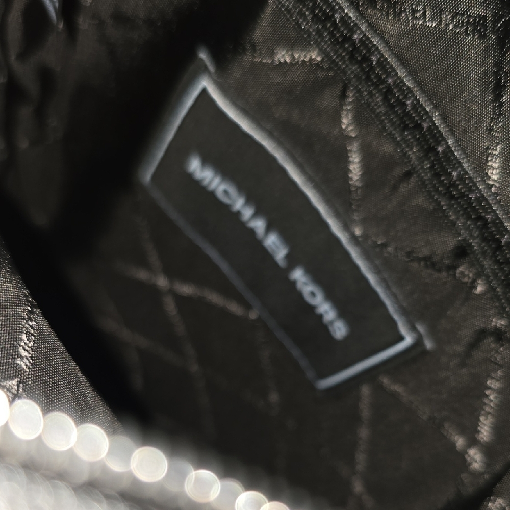 Michael Kors Men’s White and Gray MK Logo Messenger Bag - Picture 9 of 14
